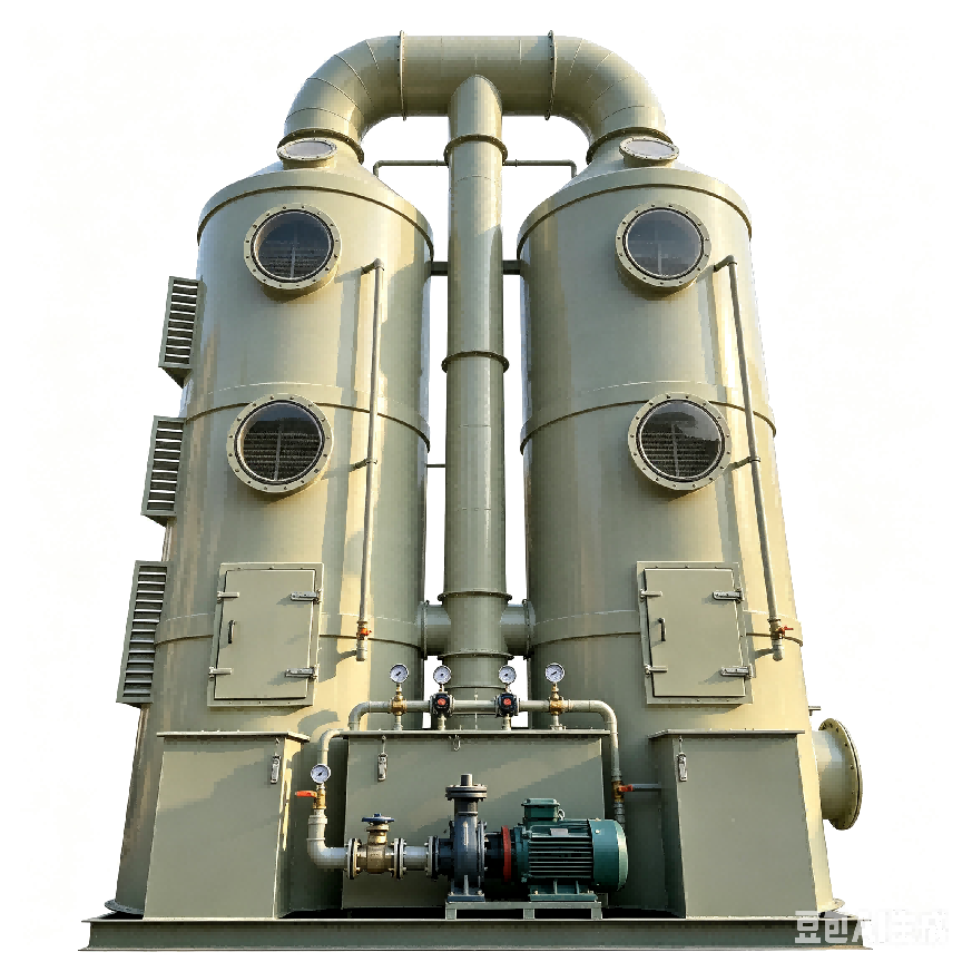 Spray Scrubber Tower typical application site for environmental monitoring equipment